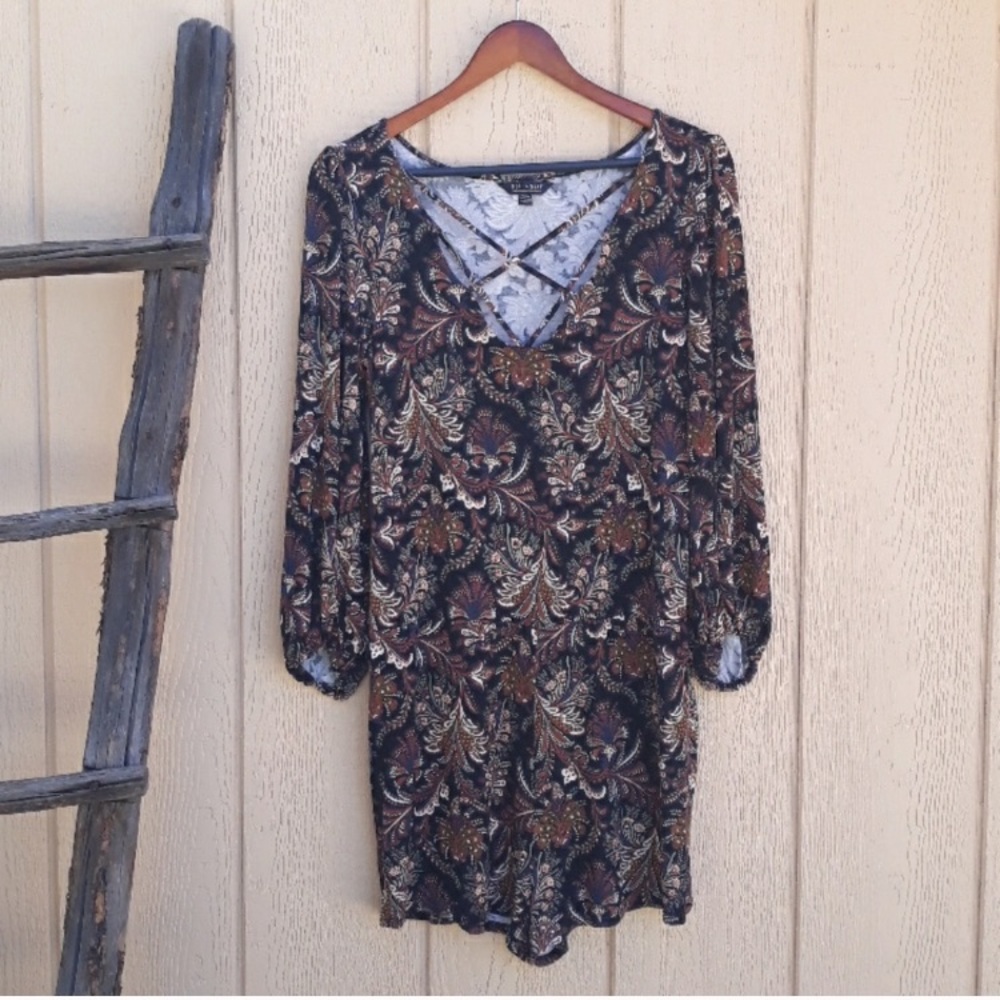 AEO Romper Shorts Balloon Sleeve Paisley Print M
